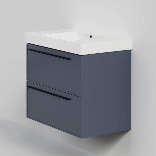 Тумба с раковиной La Fenice Elba TWIN NFNC-01-ELB-BG-80-2-3-80 90х62х49 подвесная цвет синий