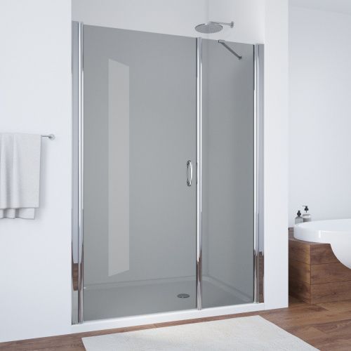 Душевая дверь Vegas-Glass EP-F-2 EP-F-2 130 08 07 L 130х190 стекло тонированное профиль хром