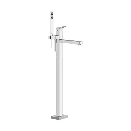 Смеситель для ванны Gessi Rettangolo 53129#031 напольный хром (внешняя часть)