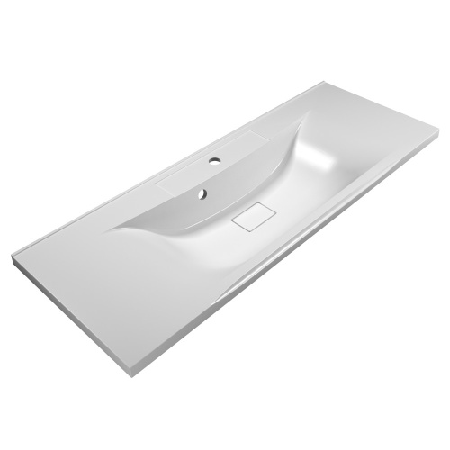 Раковина из искусственного камня BelBagno BB1100/450-LV-MR-PR 120х45 накладная цвет белый
