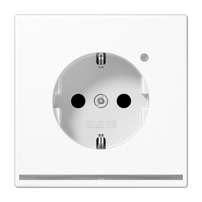 Розетка с LED подсветкой Jung LS1520-OWWLNW
