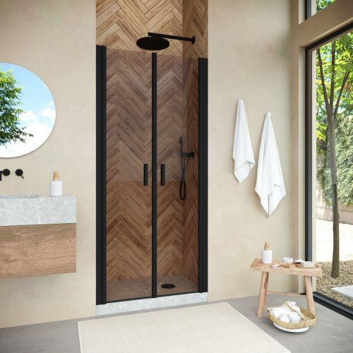 Душевая дверь Vegas-Glass E2P NOVO E2P NOVO h2000 120 02М 05 120х200 стекло тонированное профиль черный