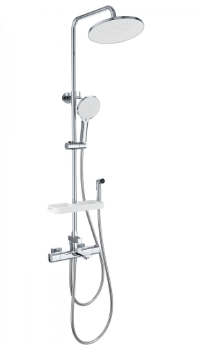 Душевая стойка Wonzon & Woghand Solid WW-C3011-A-CR настенная цвет хром