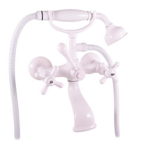 Смеситель для ванны и душа MORAVA RETRO MK159.5/2B настенный белый