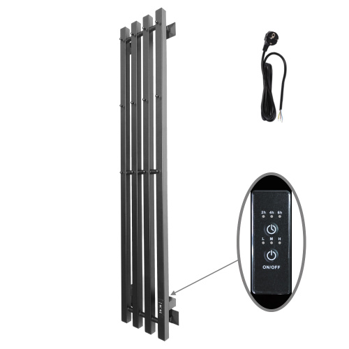 Полотенцесушитель Altasan АргоЛюксПроф АргоЛюксПроф12021ЧМ подвесной 21х120 электрический черный муар