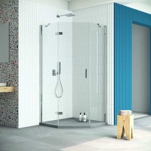 Душевой уголок Vegas-Glass AFA-Pen Retta AFA-Pen Retta 90 08 01 L 90х90 стекло прозрачное профиль хром без поддона