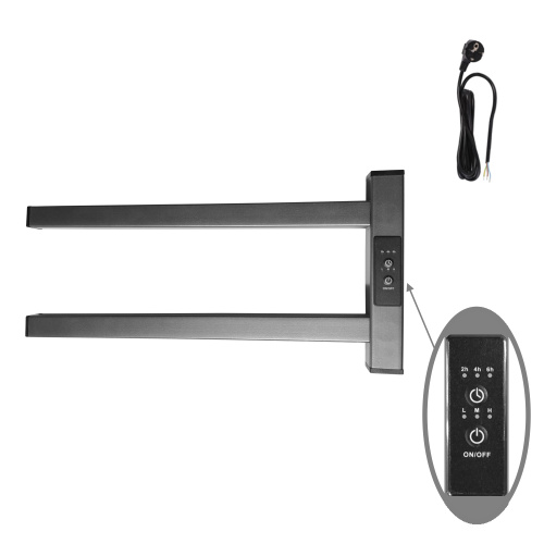 Полотенцесушитель Маргроид Cook профильный Cook-1840-1081-7024R 41х20 электрический графитовый серый