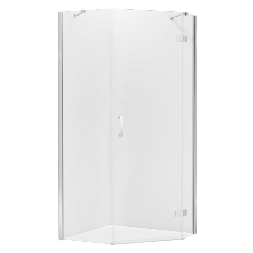 Душевой уголок New Trendy NEW AZZURA Chrome K-0561 100х80 стекло прозрачное профиль хром без поддона