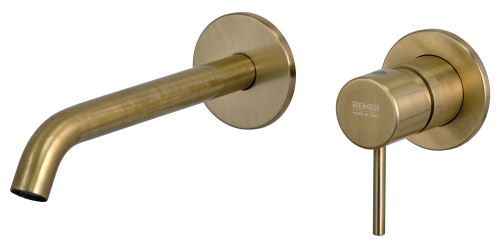 Смеситель для раковины Remer X Style X15PVO встраиваемый в стену латунь брашированная
