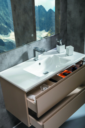 Тумба под раковину Armadi Art Capolda 849-100-LA 97х45х48 подвесная цвет бежевый