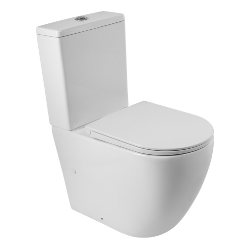 Унитаз напольный с бачком BelBagno SFERA-R BB2141CPR/BB902SC белый с сиденьем микролифт безободковый каскадный смыв