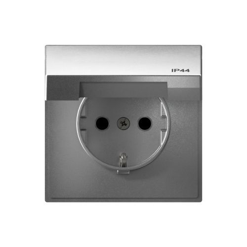 Розетка с заземлением со шторкой с крышкой 16А Systeme Electric Art Gallery (Арт Галлеры) GAL440346S