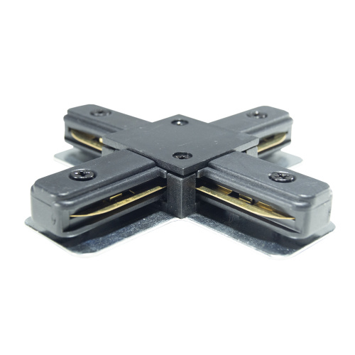Коннектор X образный к однофазному шинопроводу черный SignImpress SI-CT1-X-B