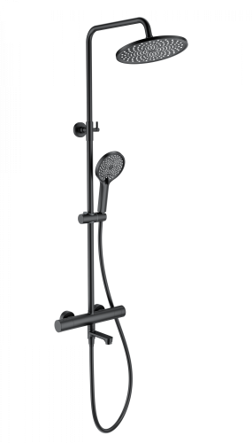 Душевая стойка Wonzon & Woghand WW-B3069-MB настенная цвет черный