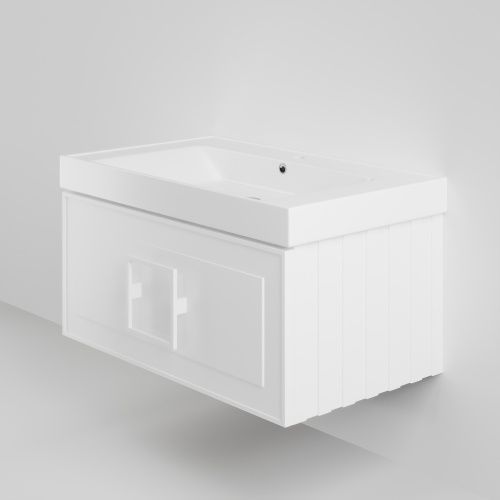 Тумба с раковиной La Fenice CUBO NFNC-01-CUB-B-80-2-80 90х36х49 подвесная цвет белый