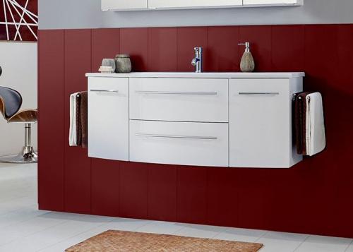 Тумба под раковину Marlin 3040city WMCTAAR12(961/042) 120х47х48 подвесная цвет белый глянцевый