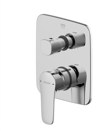 Смеситель для душа Bravat Source PB8173218CP-2-ENG встраиваемый в стену хром