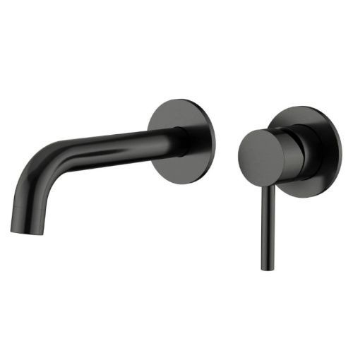 Смеситель для раковины Knotlor ECLIPSE SS-25/GM настенный оружейная сталь