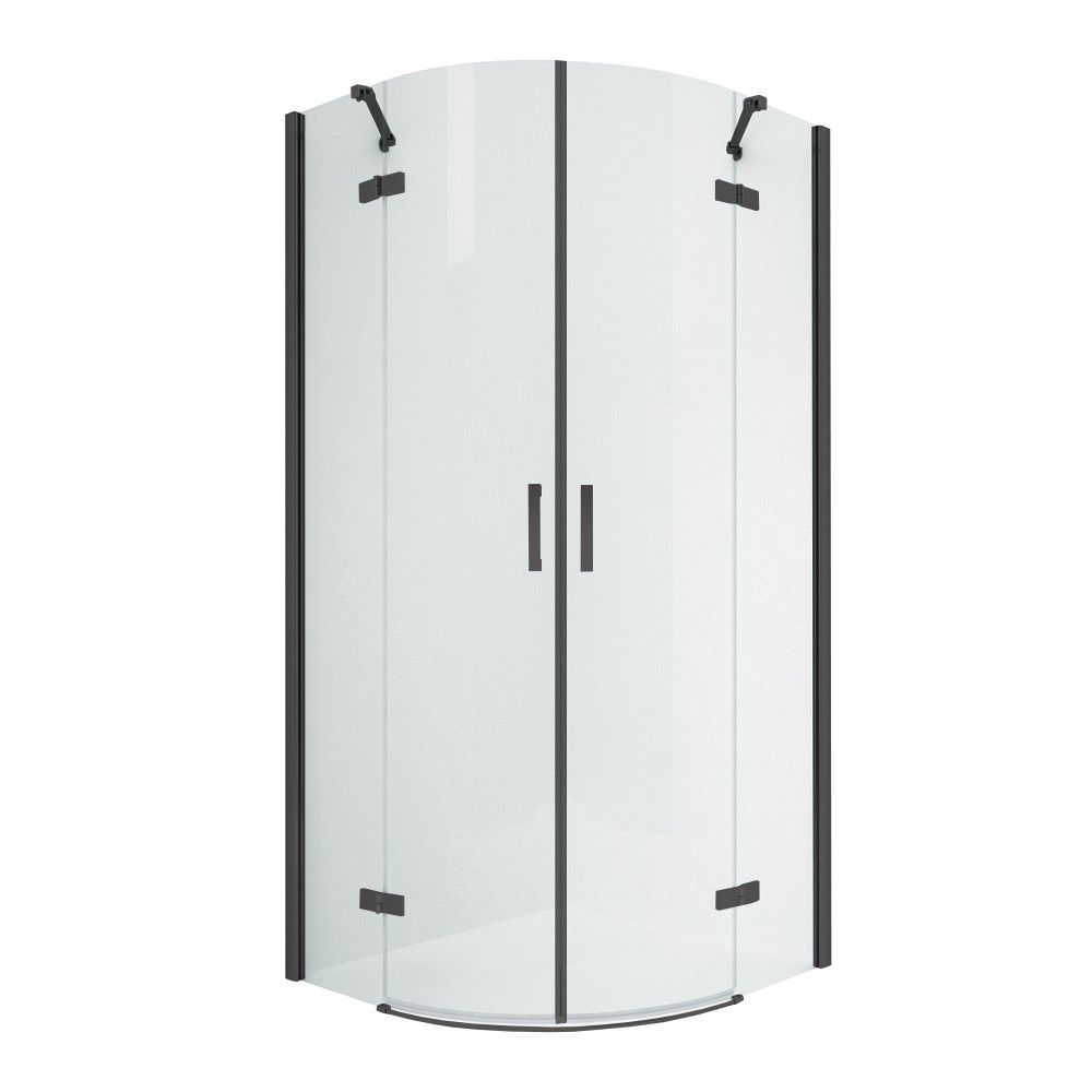 Душевой уголок New Trendy NEW MERANA Black K-0536 90х90 стекло прозрачное профиль черный без поддона