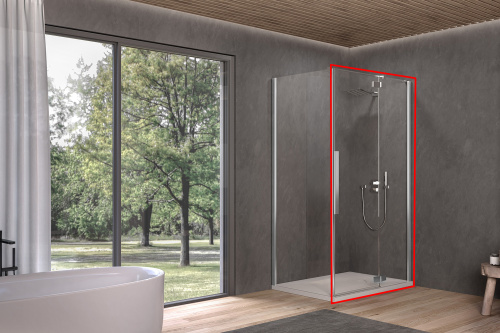 Душевая дверь Kolpa-San POLARIS 515690 140х200 стекло прозрачное профиль серебро