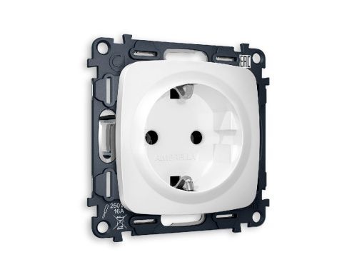 Комплект механизма розетки с/з на винтовых зажимах Ambrella Volt Omega (Омега) MO126010