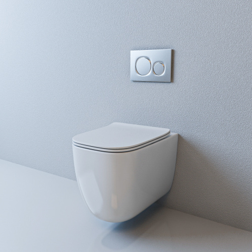 Унитаз подвесной Esbano GARANT ESUPGARAW белый глянцевый с сиденьем микролифт безободковый душевой смыв