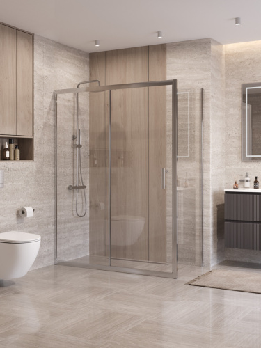 Душевой уголок BelBagno UNO-195 UNO-195-AH-1-150/70-C-Cr 150х70 стекло прозрачное профиль хром без поддона
