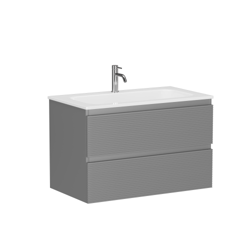 Тумба под раковину Sancos FOLK FL80ES 79х45х50 подвесная цвет серый