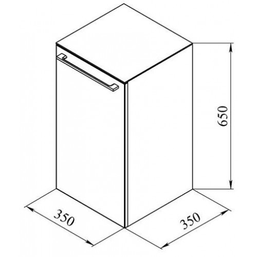 Тумба De Aqua Тока 00167445 35х35х65 подвесная цвет белый - фото 2 Тумба De Aqua Тока 00167445 35х35х65 подвесная цвет белый - фото 2