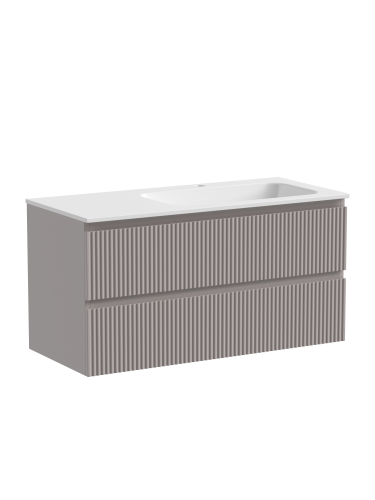 Тумба под раковину Sancos SNOB R SNR100RSM 100х45х50 подвесная цвет бежевый