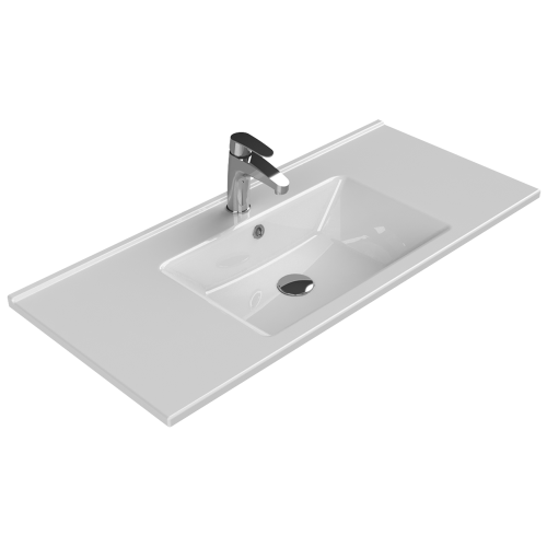 Раковина керамическая Armadi Art Capolda 876-100 100х46 накладная цвет белый 1 отверстие под смеситель
