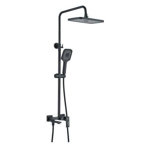 Душевая стойка Raffine F3696H настенная цвет черный