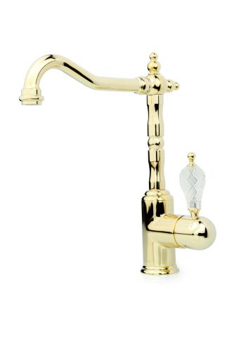 Смеситель для кухни Boheme Kitchen 102-CRST на мойку золото