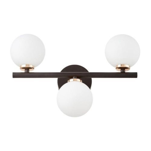 Светильник настенный Lumina Deco Marsiada (Марсиада) LDW 6033-3 BK+F.GD