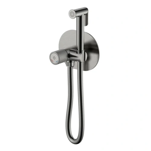 Гигиенический душ со смесителем Boheme Tech 157-GM антрацит