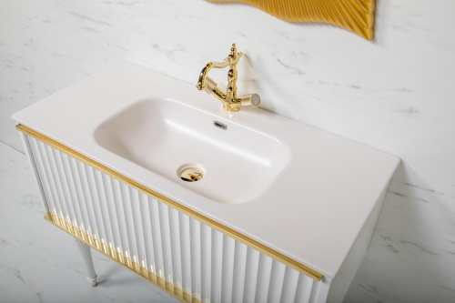 Тумба под раковину Armadi Art Vallessi Avantgarde 843-100-WG 100х46х38 напольная цвет белый