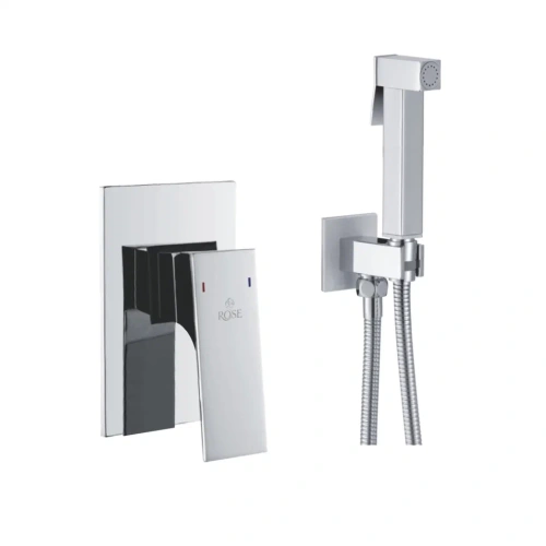 Гигиенический душ со смесителем Rose R1005 хром