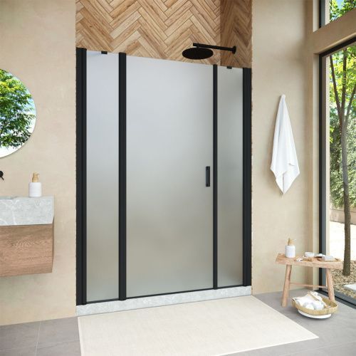 Душевая дверь Vegas-Glass EP-2F NOVO EP-2F NOVO 185 02М 10 L 185х189 стекло матовое профиль черный матовый