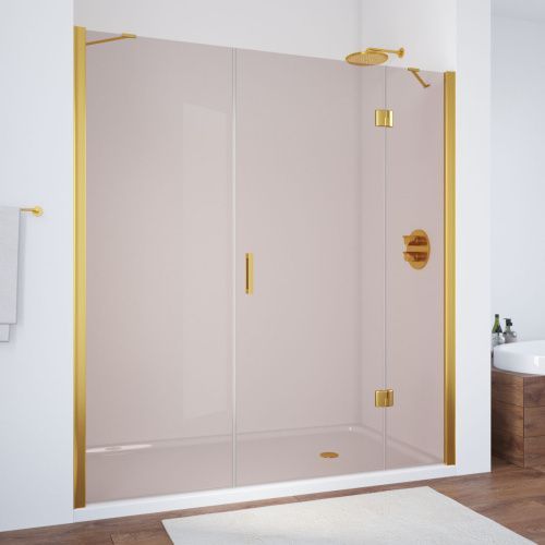 Душевая дверь Vegas-Glass AFP-F TUR+NOVO AFP-F TUR NOVO h1890 140 09 05 R 140х190 стекло тонированное профиль золото