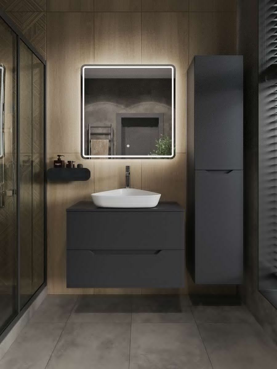 Тумба с раковиной Orange Line Li-80TugMDF+B07-500W 80х50 - фото 5