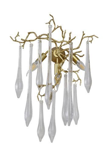 Бра Crystal Lux Reina (Реина) REINA AP3 GOLD PEARL
