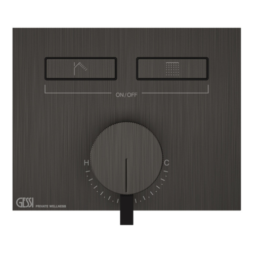 Смеситель для душа Gessi Hi-Fi 63079#707 встраиваемый в стену черный (внешняя часть)