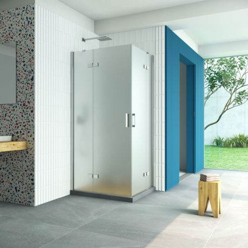 Душевой уголок Vegas-Glass AFA-F Retta AFA-F Retta 90*80 08 10 L 90х80 стекло матовое профиль хром без поддона