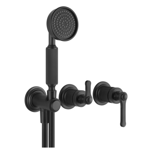 Смеситель для душа Gessi Venti20 65036#299 встраиваемый в стену черный (внешняя часть)