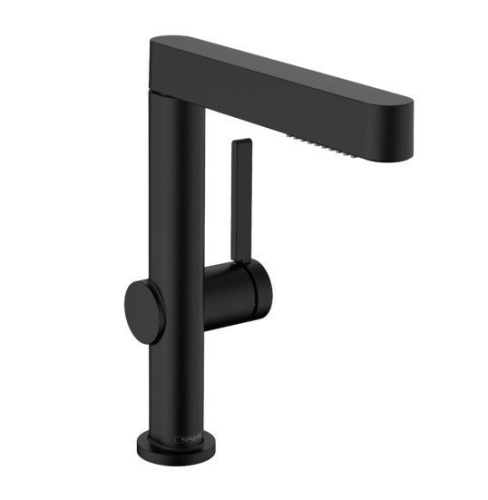 Смеситель Hansgrohe 76063670 на раковину/столешницу черный матовый без термостата