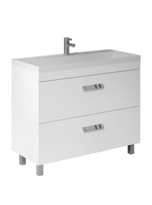 Тумба под раковину Velvex ORLANDO tnORL.100-211 100х45х80 напольная цвет белый