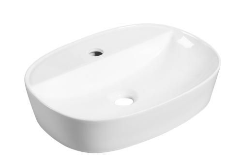 Раковина из сантехнического фарфора MILLEAU NUAGE MU0076-GW 50х38 накладная цвет белый глянцевый без отверстий под смеситель