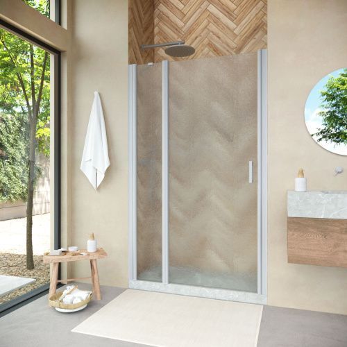 Душевая дверь Vegas-Glass EP-F-1 NOVO EP-F-1 NOVO 155 07 02 L 155х189 стекло рифленое профиль хром матовый