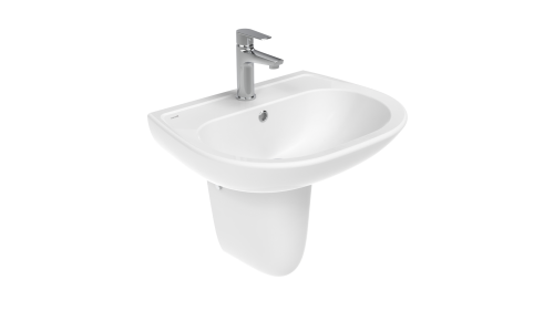 Раковина из сантехнического фарфора Creavit Sedef SD055-00CB00E-0000 56х45 подвесная цвет белый