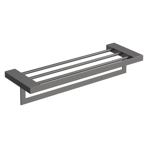 Полка с полотенцедержателем Boheme Qubic 10737-GM